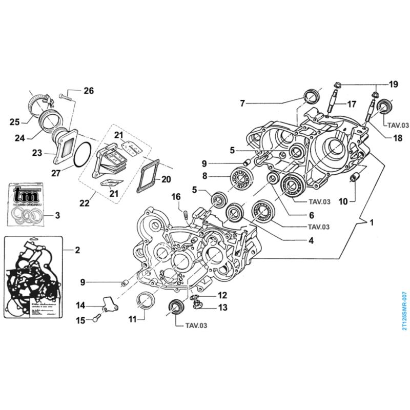 CARTER MOTEUR TM 125 SMR 2T 2019
