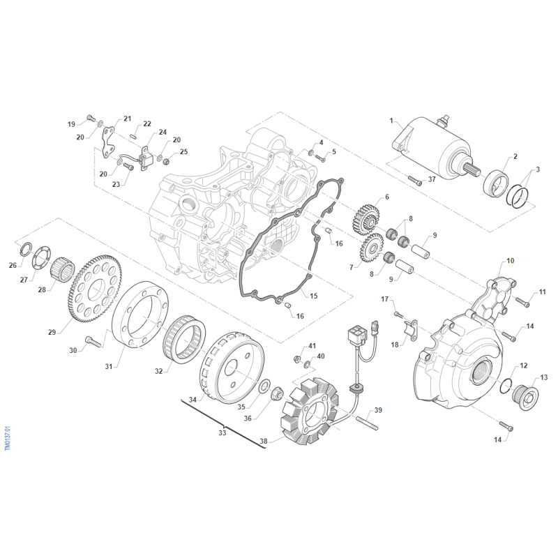 ALLUMAGE DEMARREUR TM 450 MX FI 4T 2012-2025