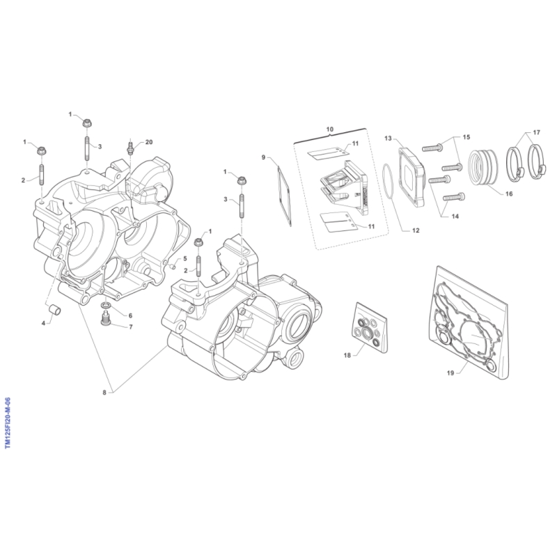 CARTER MOTEUR TM 125 MX 2T 2022-2024