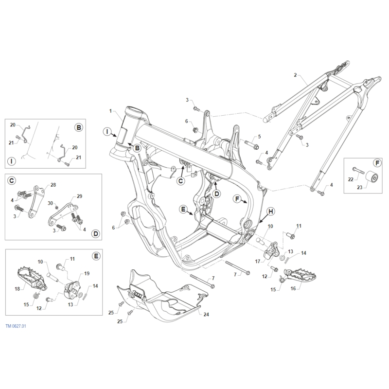 CHASSIS TM 450 MX FI 4T 2022-2024