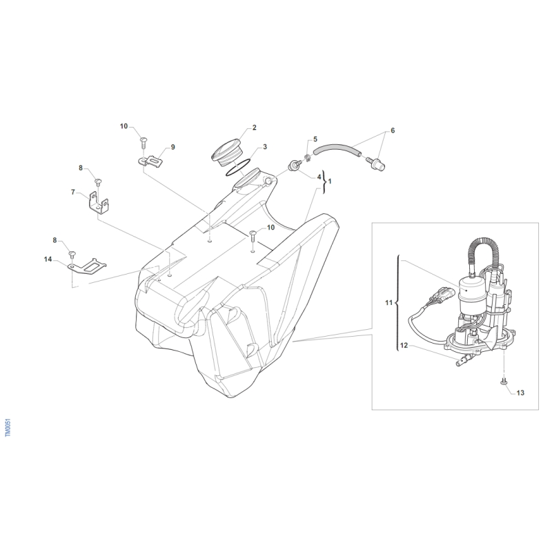 RESERVOIR TM 450 MX FI 4T 2016-2021