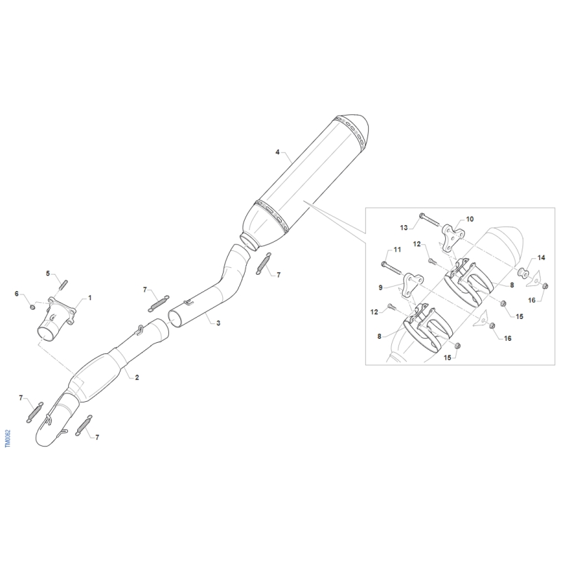 ECHAPPEMENT TM 450 MX FI 4T 2015-2021