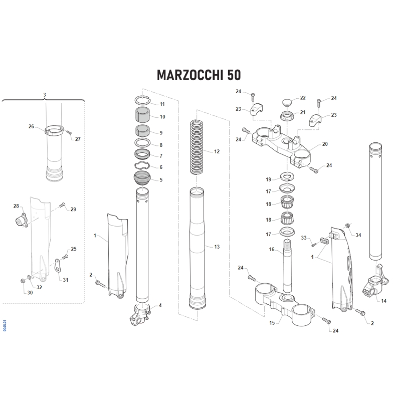 FOURCHE MARZOCCHI TM 250 SMX FI 4T 2021