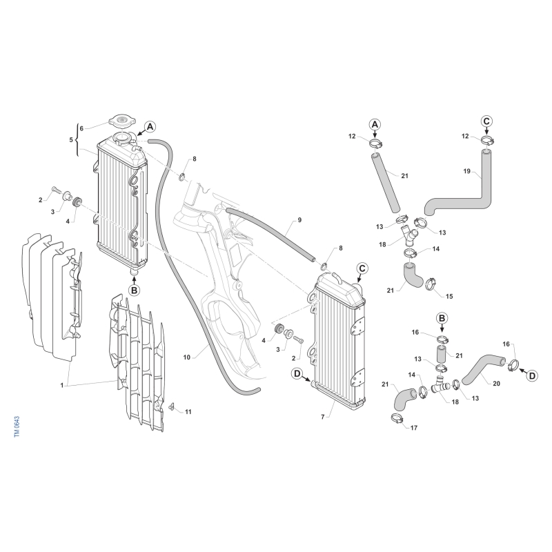 RADIATEURS TM 450 EN FI 4T 2025