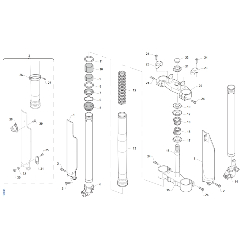 FOURCHE MARZOCCHI TM 450 SMX FI 4T 2017-2020