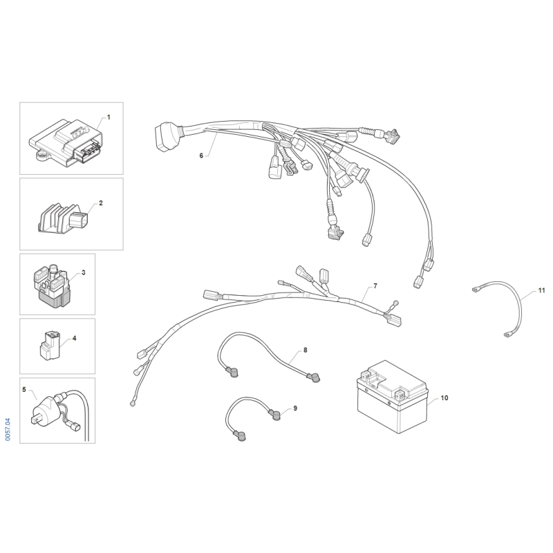 FAISCEAU ELECTRIQUE DEMARREUR TM 450 SMX FI 4T 2016-2019