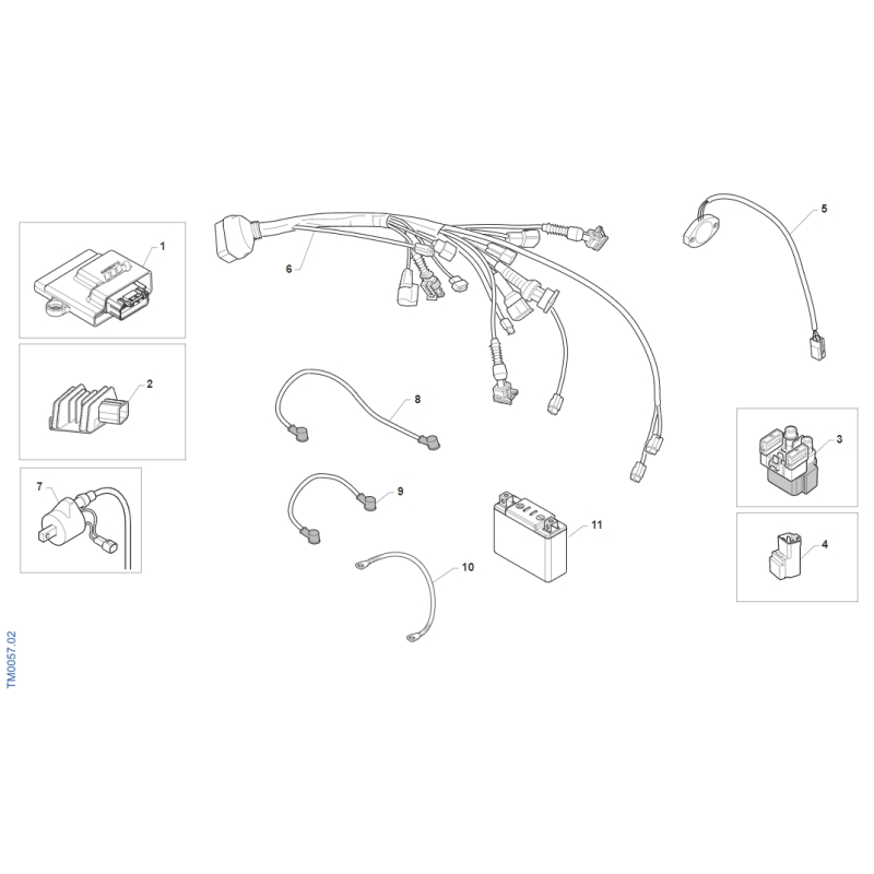 FAISCEAU ELECTRIQUE DEMARREUR TM 450 SMK FI 4T 2020-2021