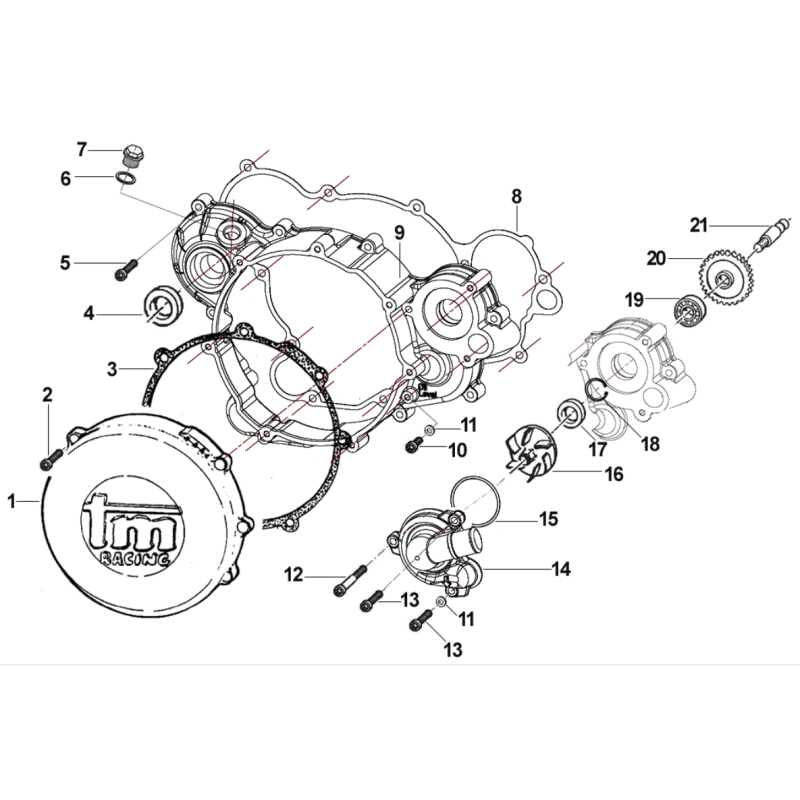 CARTER EMBRAYAGE TM 250 EN 2T 2015-2018