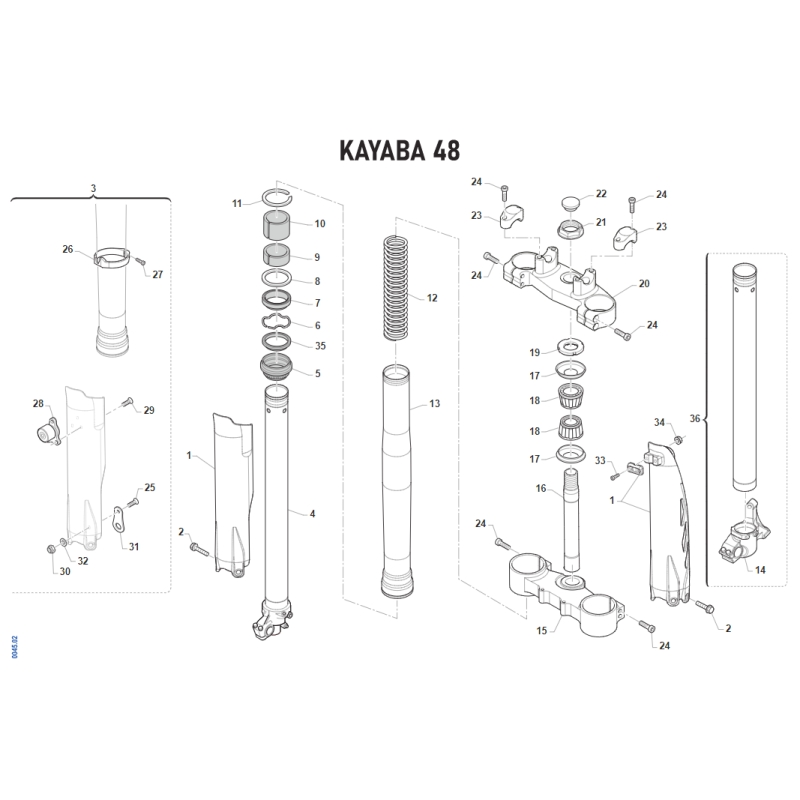 FOURCHE KAYABA TM 450 SMK FI 4T 2025