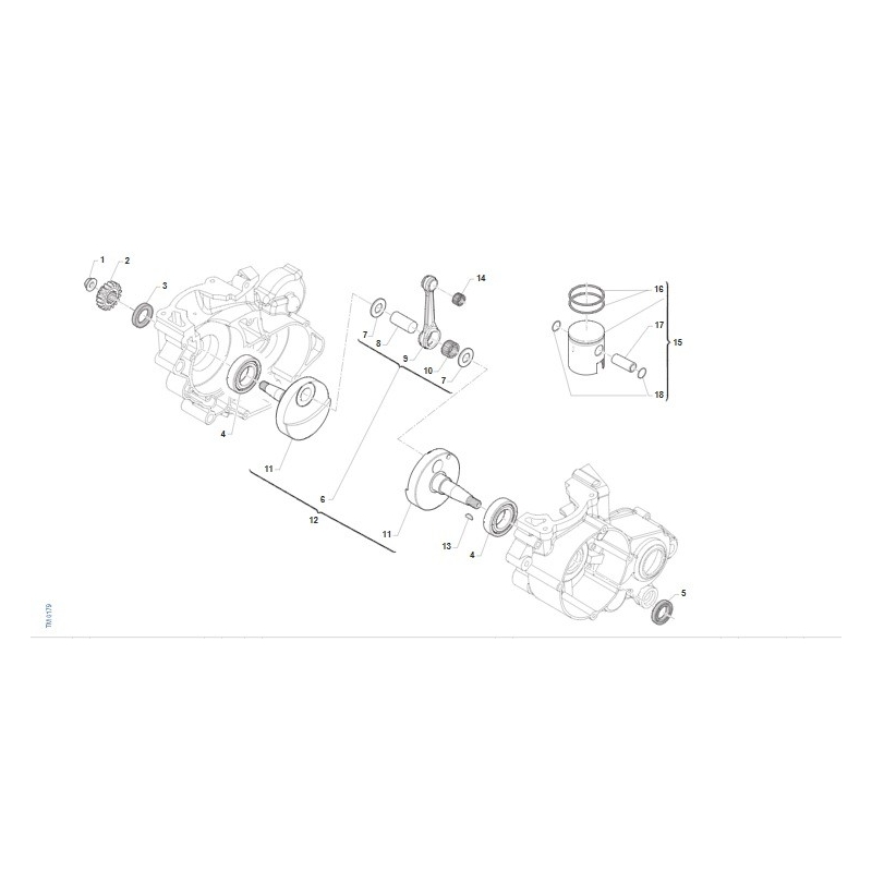 EMBIELLAGE TM 125 SMR FI 2T 2023-2025