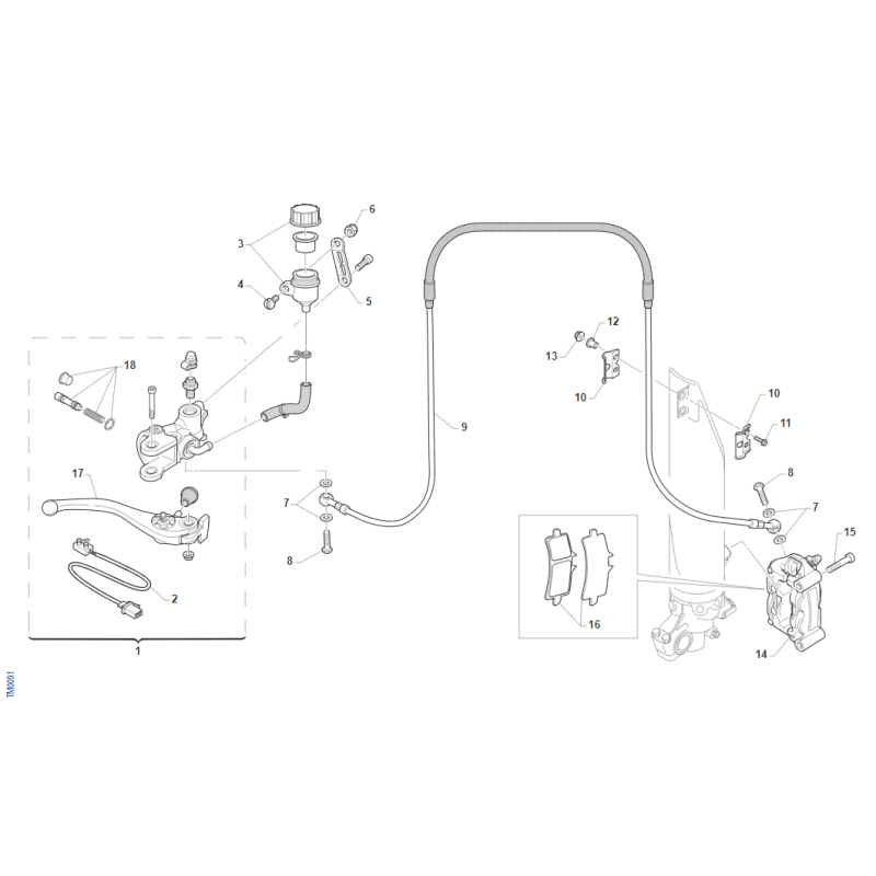 FREIN AVANT TM 300 SMR FI 2T 2020-2021