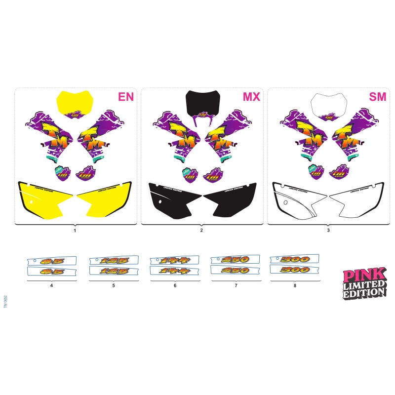 KIT DECO PINK EDITION 2T TM 125 SMR FI 2T 2023-2025