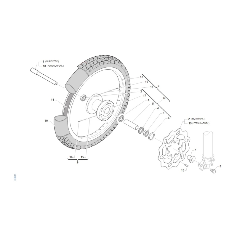 ROUE AVANT 17 POUCES TM 85 MX JUNIOR 2T 2026