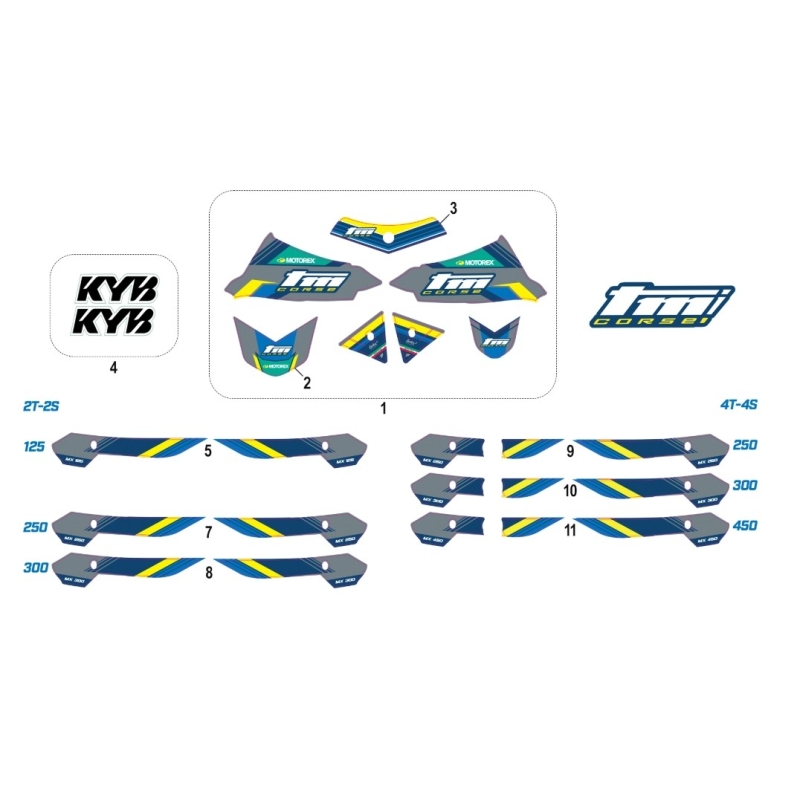 KIT DECO CORSE TM 125 MX 2T 2026
