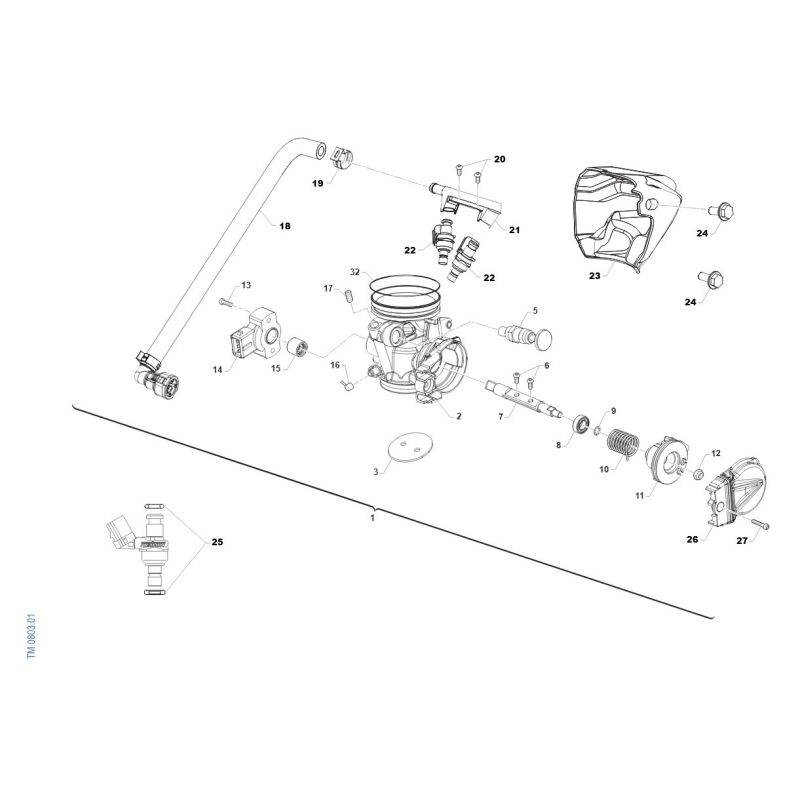 CORPS INJECTION TM 125 MX FI 2T 2026