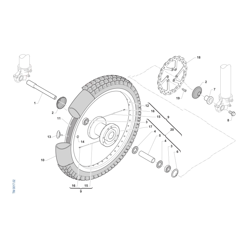 ROUE AVANT TM 125 MX FI 2T 2026