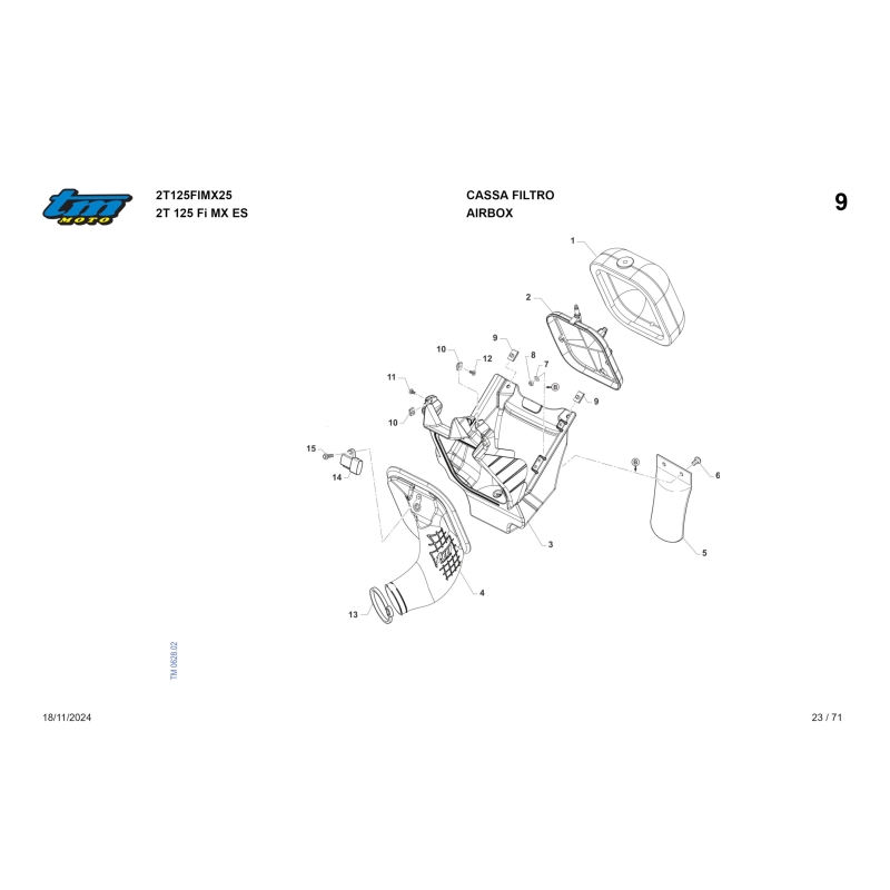 BOITE A AIR TM 125 MX FI 2T 2026