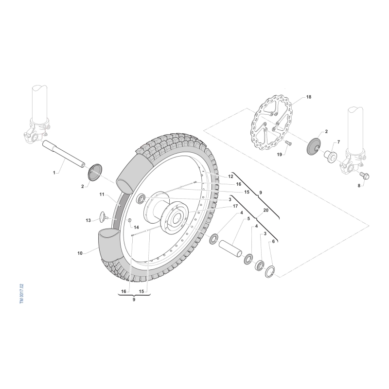 ROUE AVANT TM 250 MX FI 4T 2026