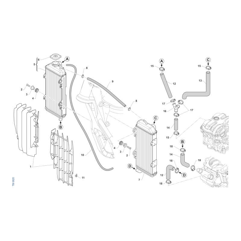 RADIATEURS 250 MX FI 4T 2026