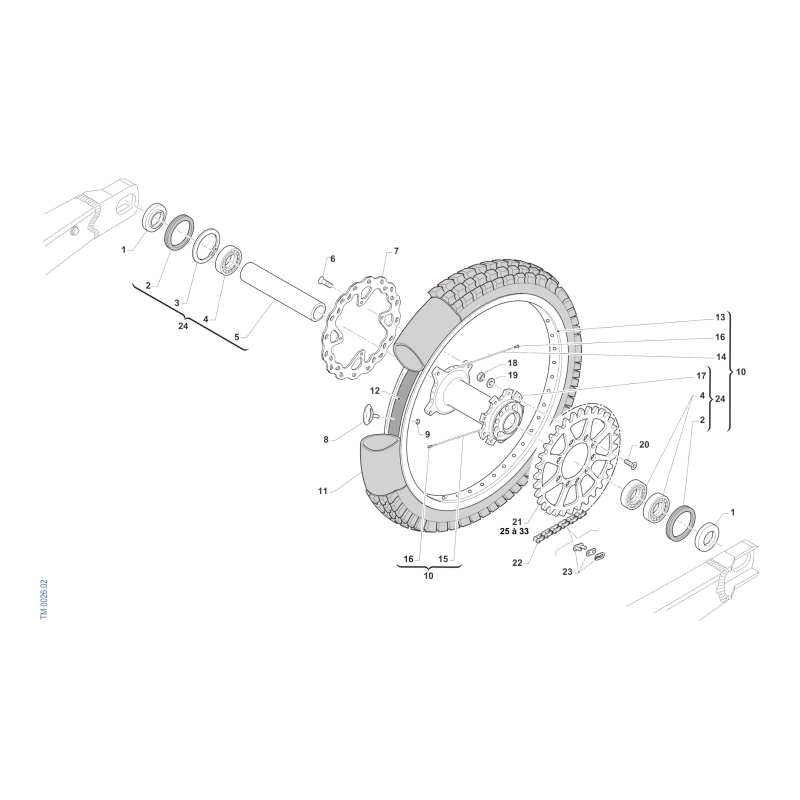 ROUE ARRIERE TM 450 MX FI 4T 2026