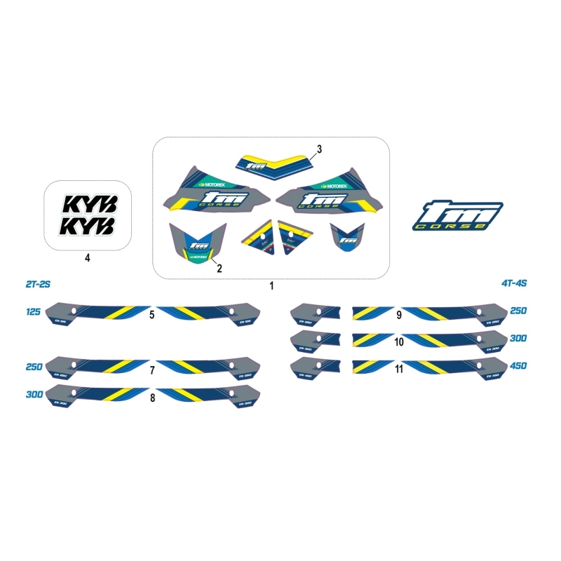 KIT ADHESIF CORSE TM 125 EN FI 2T 2026