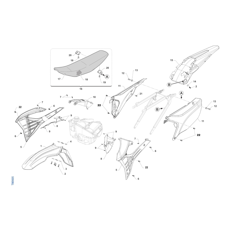 PLASTIQUES ET SELLE TM 300 EN FI 2T 2026
