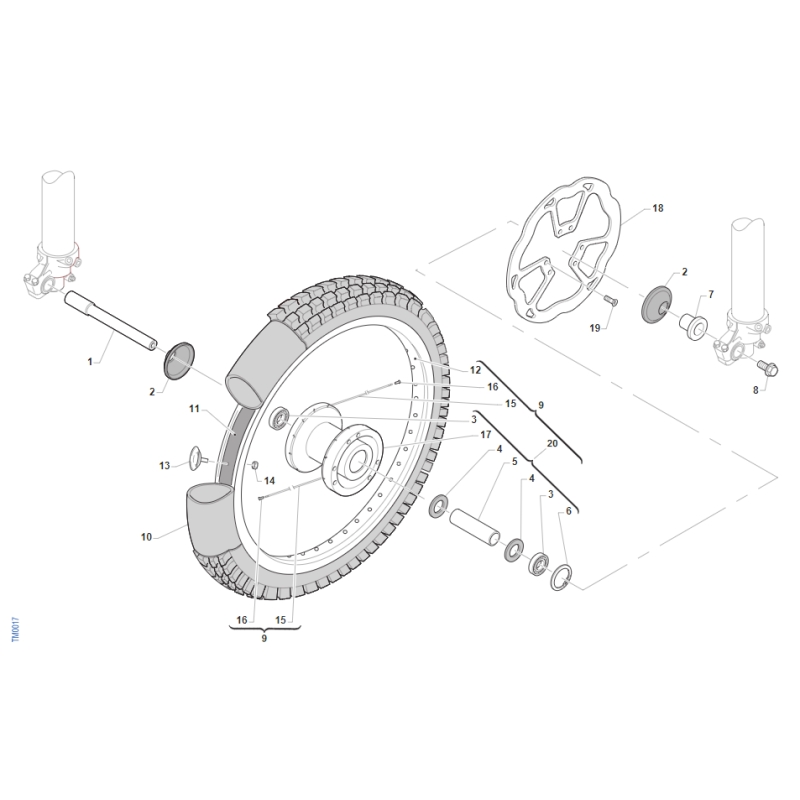 ROUE AVANT TM 250 EN FI 4T 2026