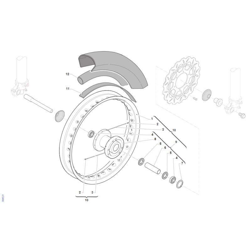 ROUE AVANT 16 POUCES TM 250 SMK FI 4T 2026