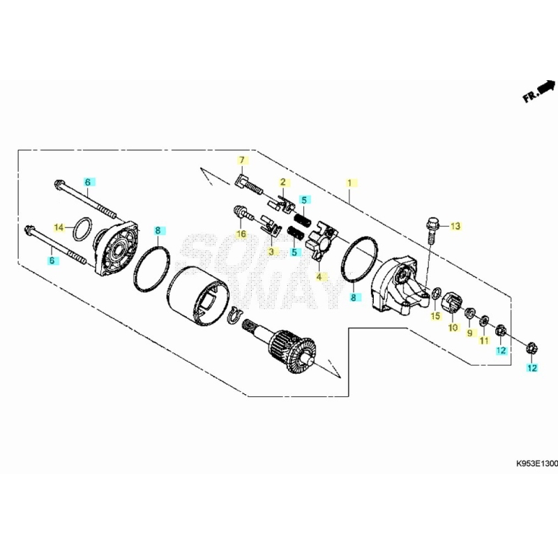 DEMARREUR ELECTRIQUE HONDA REDMOTO 250 CRF RXR sérieS 2025