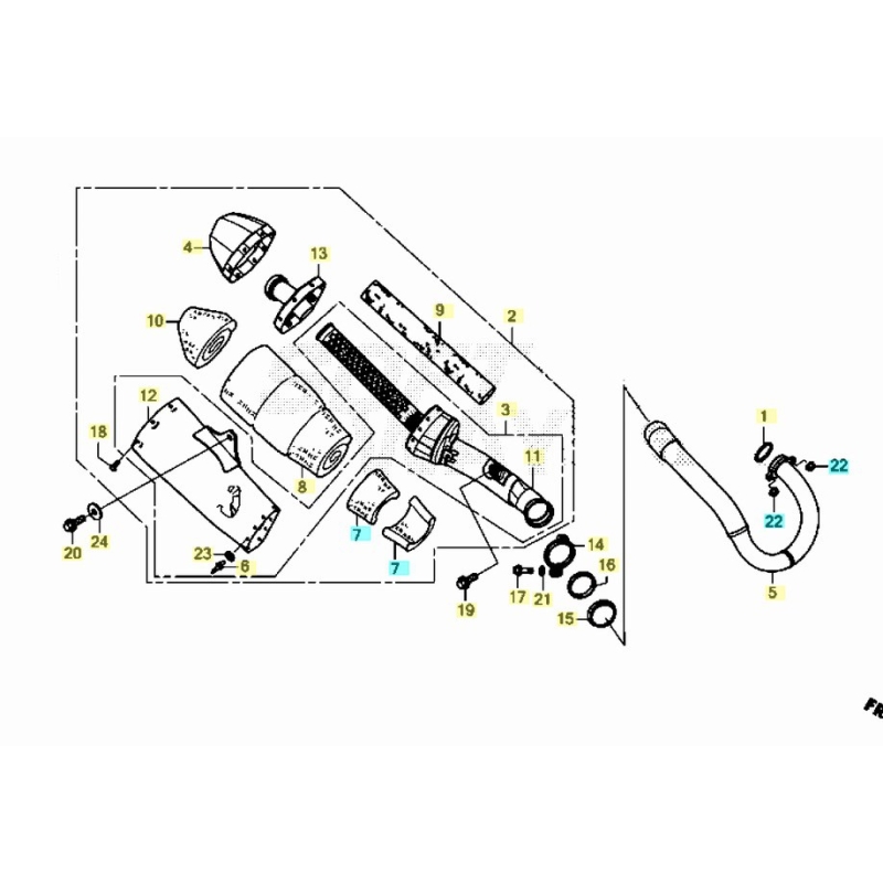ECHAPPEMENT HONDA REDMOTO 250 CRF RXR sérieS 2025