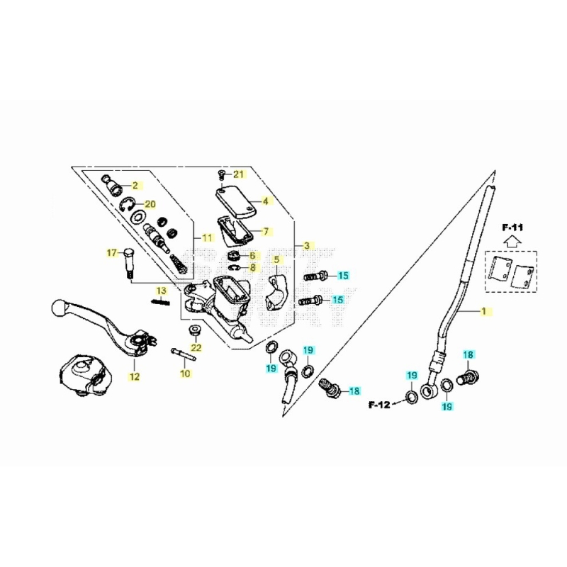 MAITRE CYLINDRE FREIN AV HONDA REDMOTO 250 CRF RXR sérieS 202