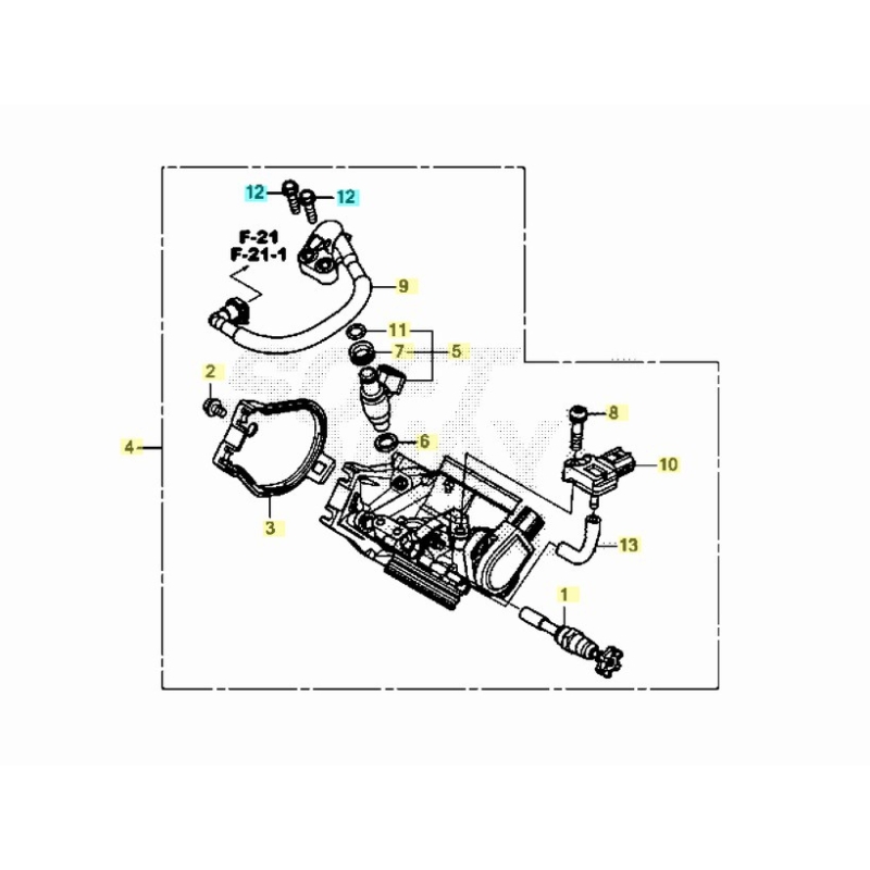 CORPS PAPILLON HONDA REDMOTO 300 CRF RXR sérieS 2025