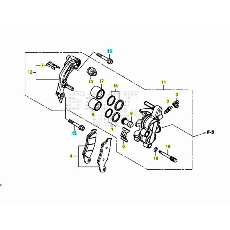 ETRIER FREIN AVANT HONDA REDMOTO 300 CRF RXR sérieS 2025