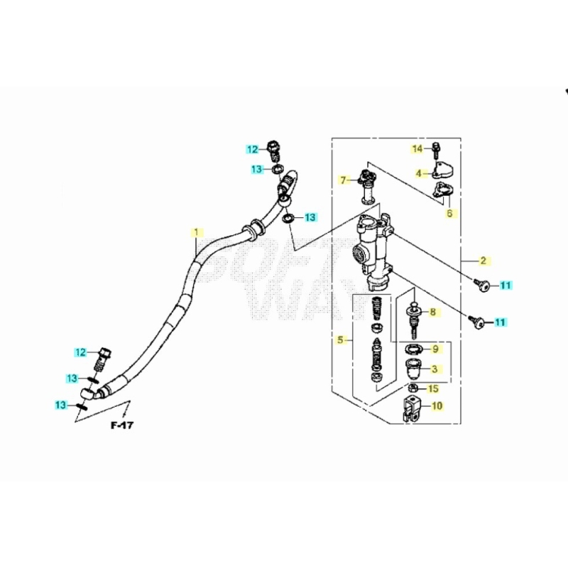 MAITRE CYLINDRE FREIN AR HONDA REDMOTO 400 CRF RXR sérieS 2025