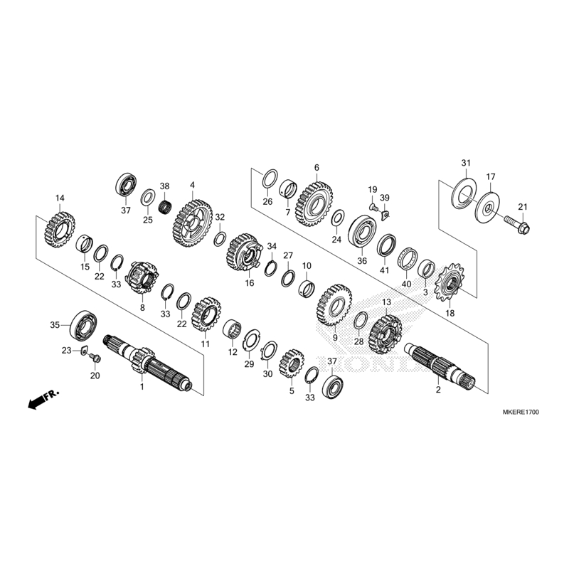 BOITE DE VITESSES HONDA REDMOTO 400 CRF RXR sérieS 2025