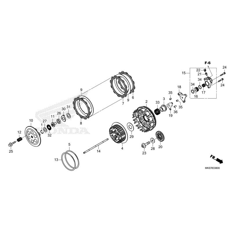EMBRAYAGE HONDA REDMOTO 450 CRF RXR sérieS 2025