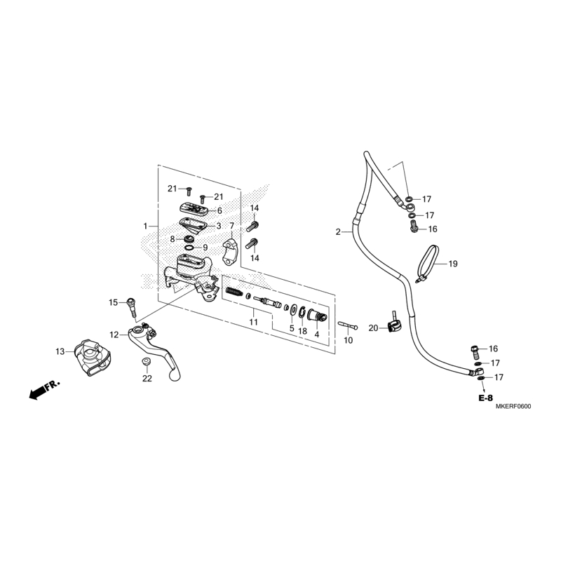 MAITRE CYLINDRE EMBRAYAGE HONDA REDMOTO 450 CRF RXR sérieS 2025