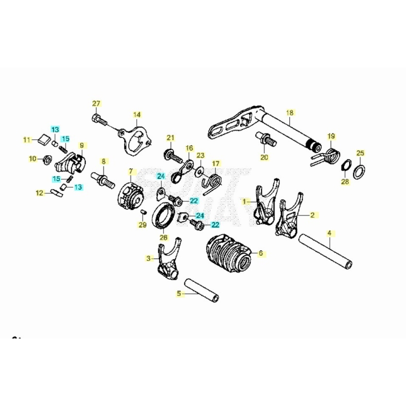 ARBRE SELECTEUR DE VITESSE HONDA REDMOTO 250 CRF RXS 2025