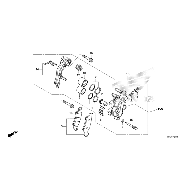 ETRIER DE FREIN AVANT HONDA REDMOTO 250 CRF RXS 2025
