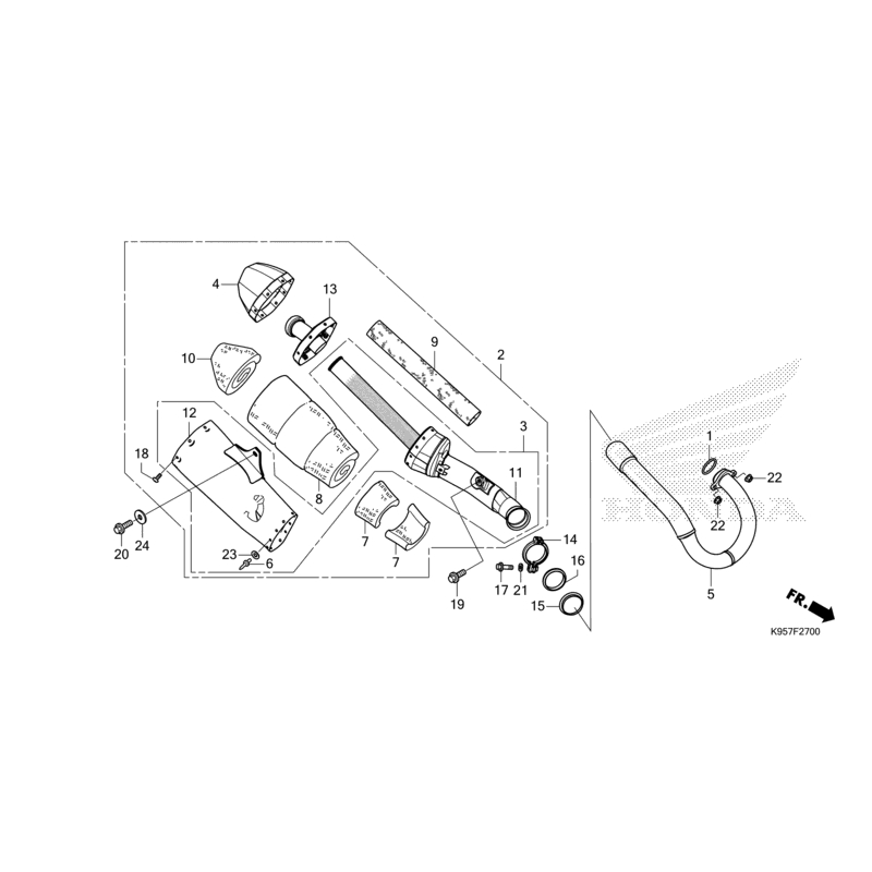 ECHAPPEMENT HONDA REDMOTO 400 CRF RXS 2025