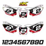 Fonds de Plaques Motocross Perso HONDA CR/CRF Racing Line