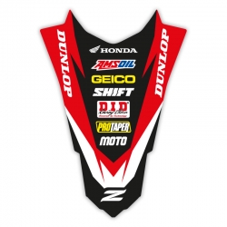 Sticker Garde Boue Arrière Zeronine Rouge - HONDA CR/CRF
