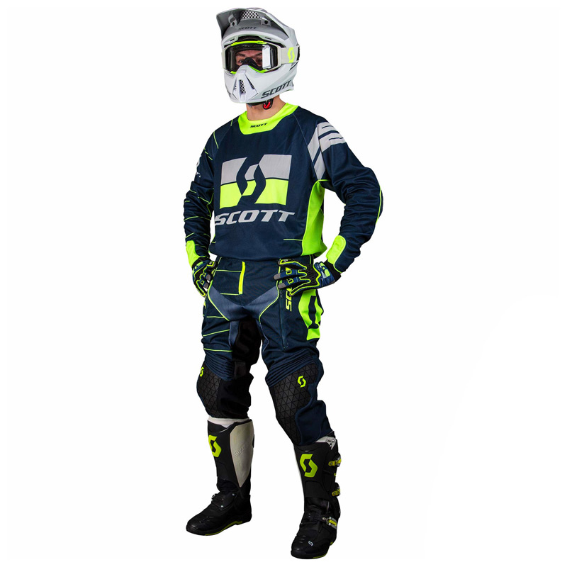 Tenue Enduro Scott Bleu/Jaune Fluo 2019 FX MOTORS