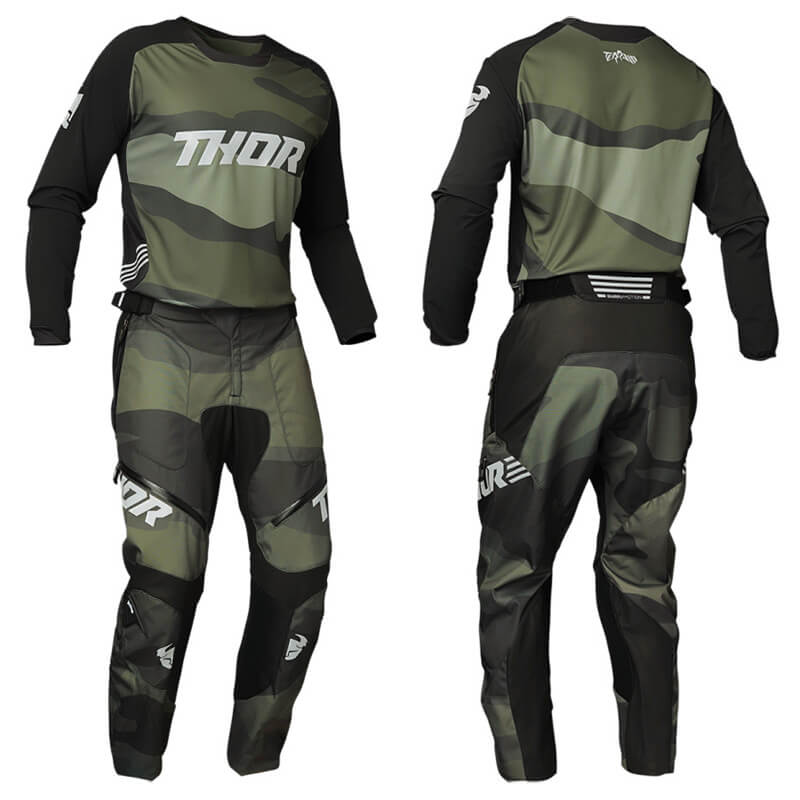 Tenue Enduro Thor MX Terrain Camo Vert 2021 FX MOTORS